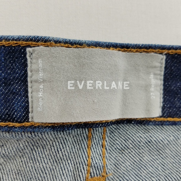 Everlane Blue Jeans Stretchy Dk Denim Mid-Rise Skinny Ankle Pants 27R (28x27) - Picture 12 of 14